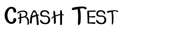 Crash Test font preview